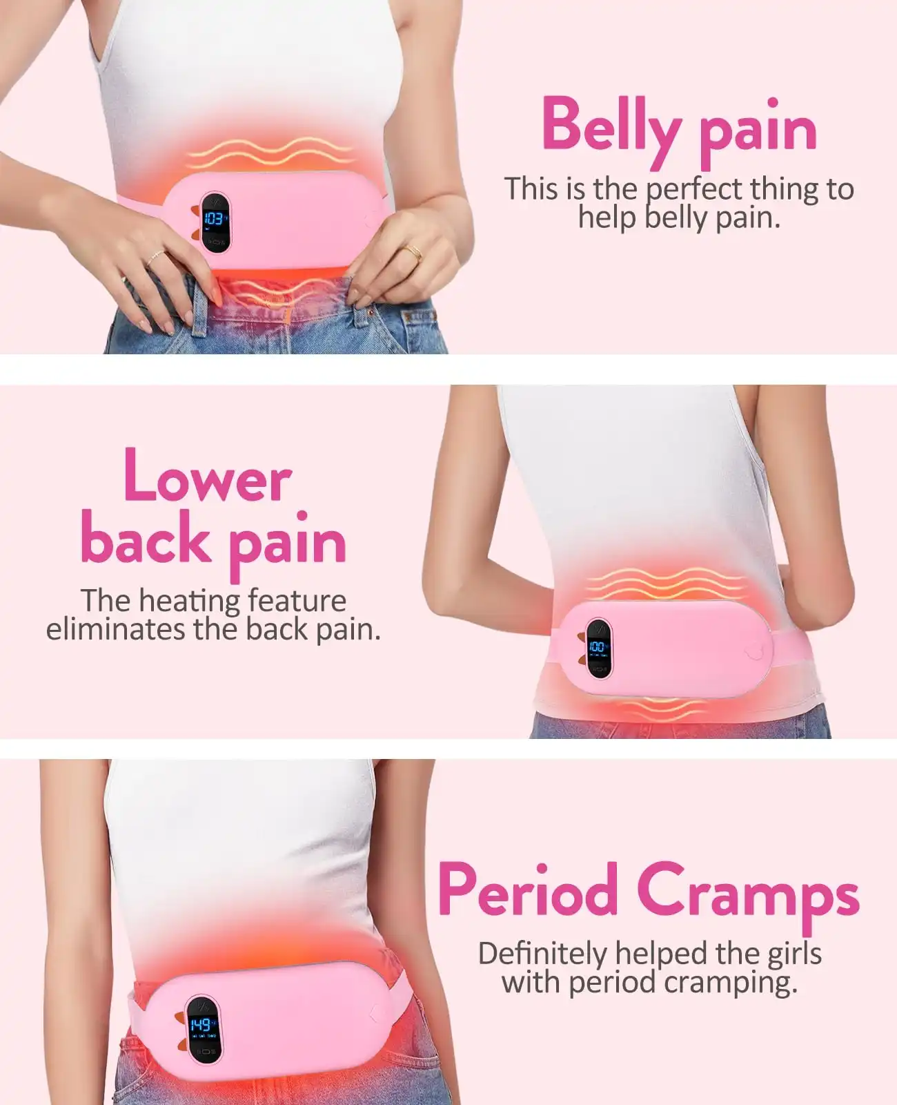 Heating pad for Period Cramps & Vibration sliming Massage belt
